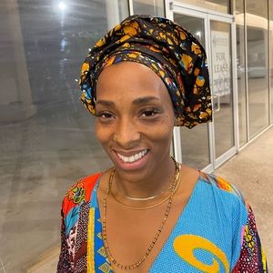 African fabrics head wrap Ankara Kente print hair wrap